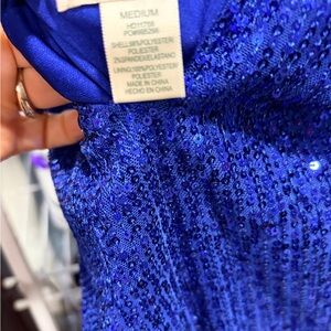 Fashion Nova Blue Sequin Mini Dress